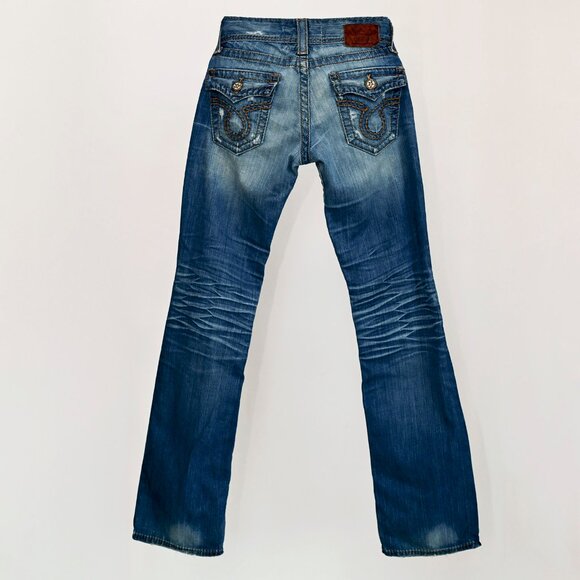 Big Star "Sophie" Distressed Jeans Size 27L Low Rise Boot Cut - Picture 8 of 11